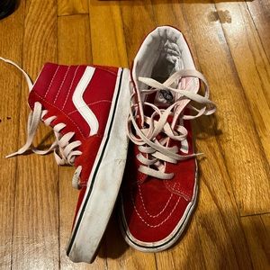 Red high top vans